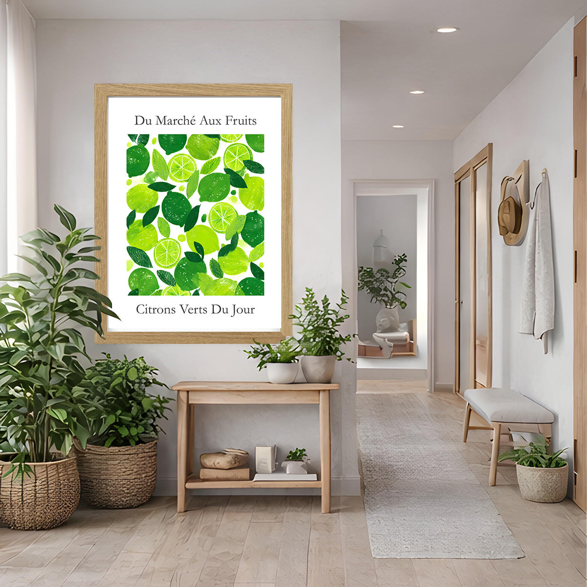 No.217 Limes Art Print – French Fruit Kitchen Wall Decor (Citrons Verts)