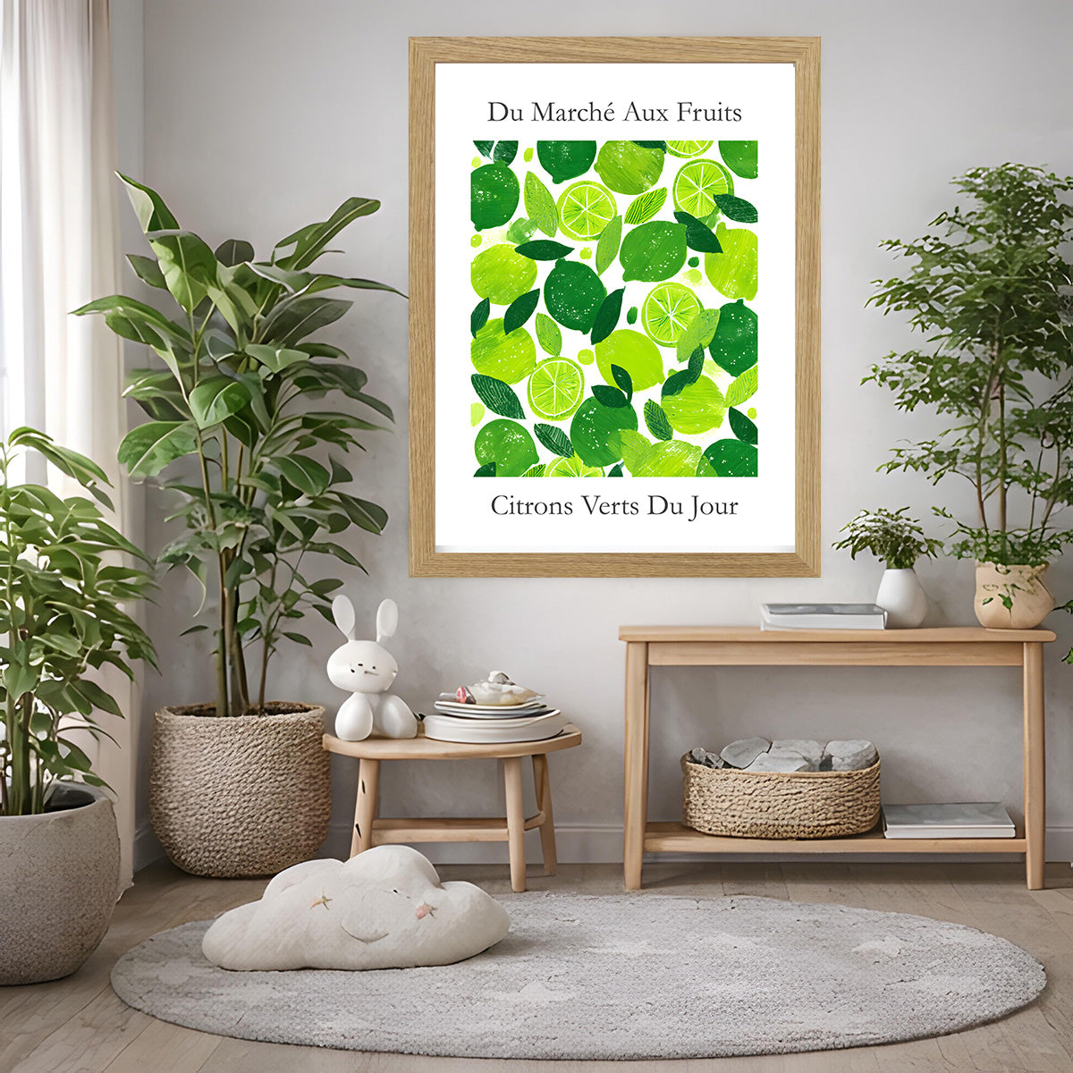 No.217 Limes Art Print – French Fruit Kitchen Wall Decor (Citrons Verts)