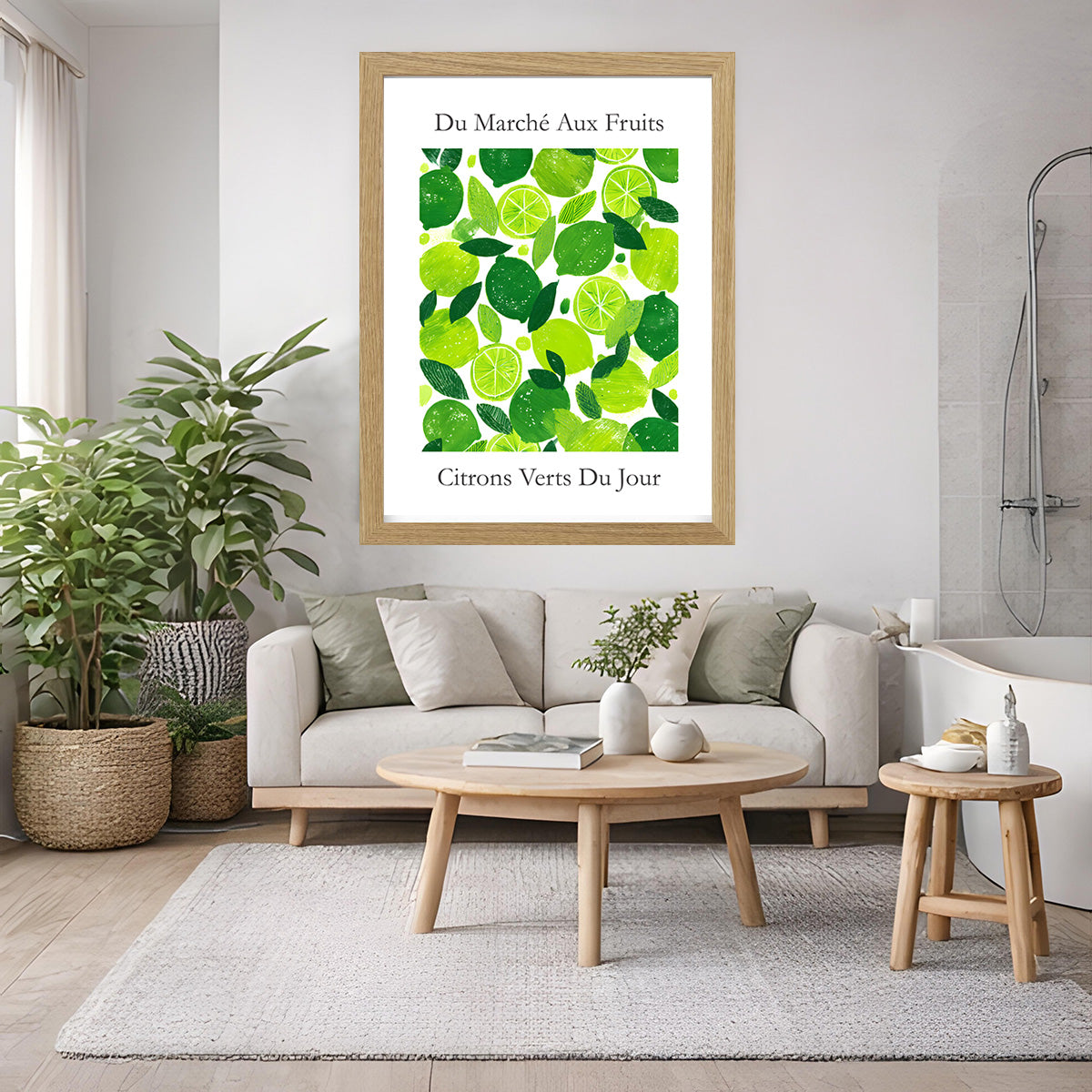 No.217 Limes Art Print – French Fruit Kitchen Wall Decor (Citrons Verts)