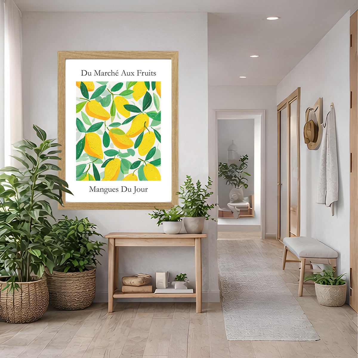 No.218 Mangoes Market Art Print – French Fruit Kitchen Wall Decor (Mangues du Jour)