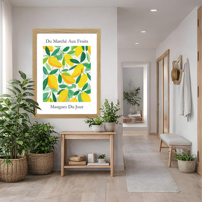 No.218 Mangoes Market Art Print – French Fruit Kitchen Wall Decor (Mangues du Jour)