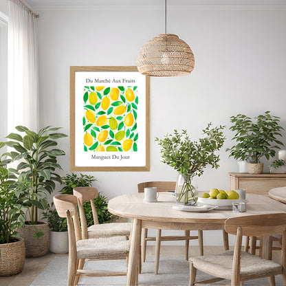 No.219 Mangoes Market Art Print – French Fruit Kitchen Wall Decor (Mangues du Jour)