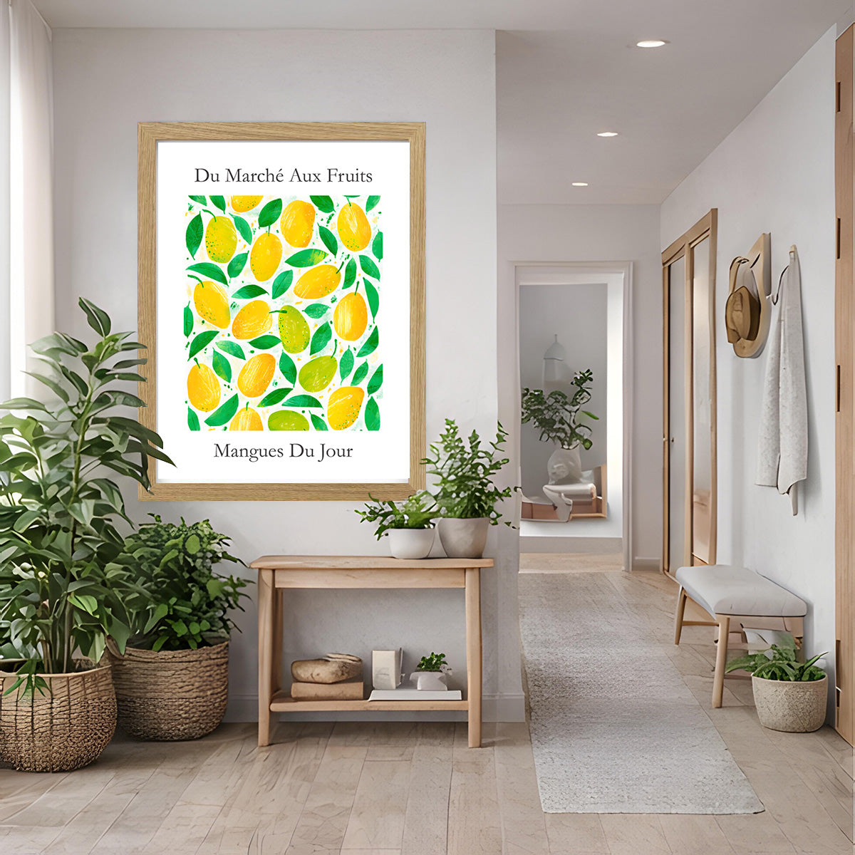 No.219 Mangoes Market Art Print – French Fruit Kitchen Wall Decor (Mangues du Jour)