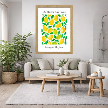 No.219 Mangoes Market Art Print – French Fruit Kitchen Wall Decor (Mangues du Jour)
