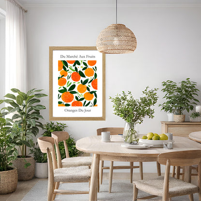 No.220 Oranges Art Print – French Fruit Kitchen Wall Decor (Oranges du Jour)