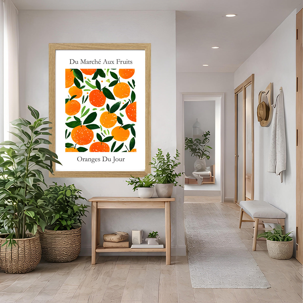 No.220 Oranges Art Print – French Fruit Kitchen Wall Decor (Oranges du Jour)