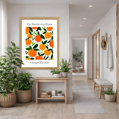 No.220 Oranges Art Print – French Fruit Kitchen Wall Decor (Oranges du Jour)