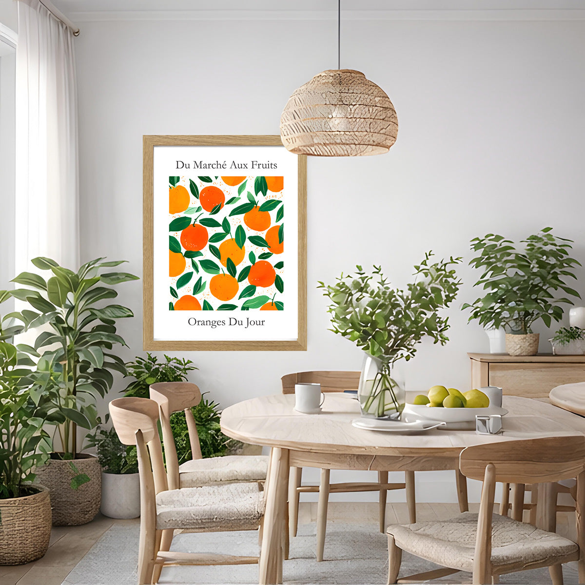 No.221 Oranges Art Print – French Fruit Kitchen Wall Decor (Oranges du Jour)