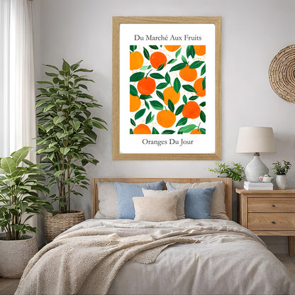 No.221 Oranges Art Print – French Fruit Kitchen Wall Decor (Oranges du Jour)