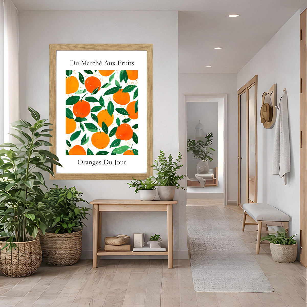 No.221 Oranges Art Print – French Fruit Kitchen Wall Decor (Oranges du Jour)