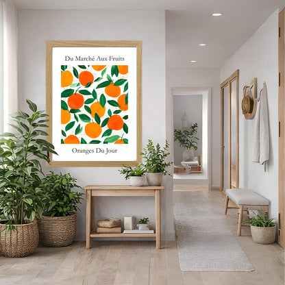 No.221 Oranges Art Print – French Fruit Kitchen Wall Decor (Oranges du Jour)