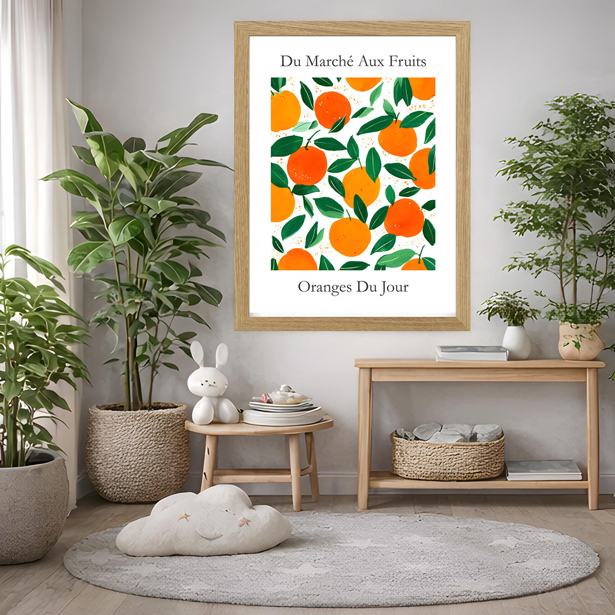 No.221 Oranges Art Print – French Fruit Kitchen Wall Decor (Oranges du Jour)