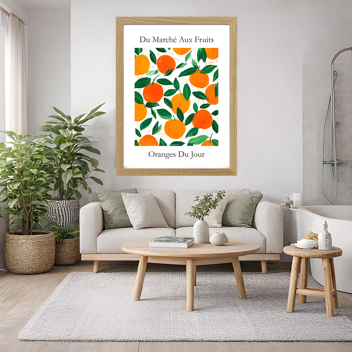 No.221 Oranges Art Print – French Fruit Kitchen Wall Decor (Oranges du Jour)