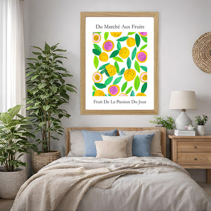 No.224 Passionfruit Market Art Print – French Fruit Kitchen Wall Decor (Fruit de la Passion)