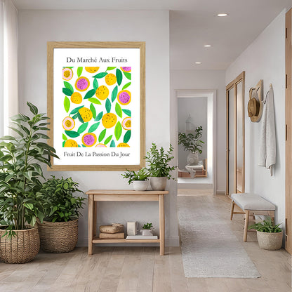No.224 Passionfruit Market Art Print – French Fruit Kitchen Wall Decor (Fruit de la Passion)