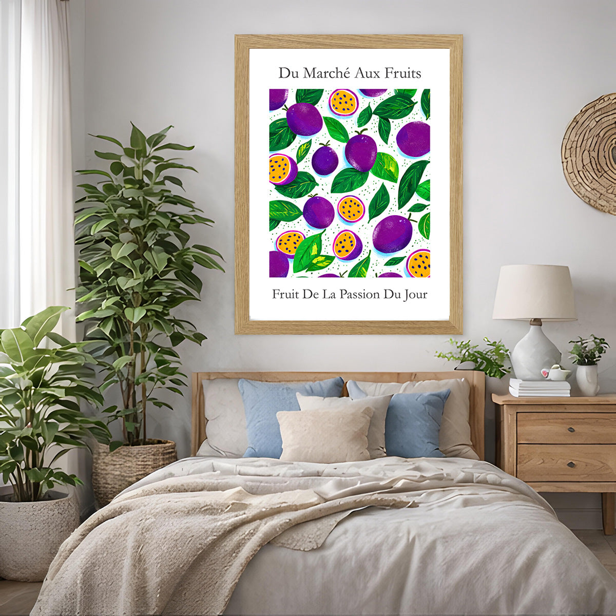 No.225 Passionfruit Market Art Print – French Fruit Kitchen Wall Decor (Fruit de la Passion)