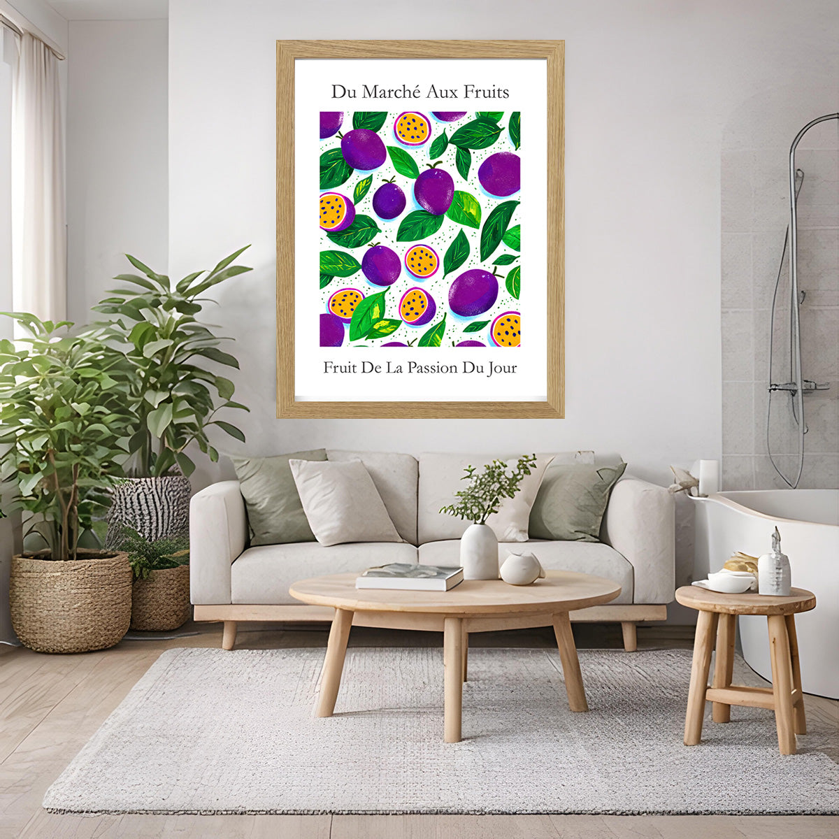 No.225 Passionfruit Market Art Print – French Fruit Kitchen Wall Decor (Fruit de la Passion)
