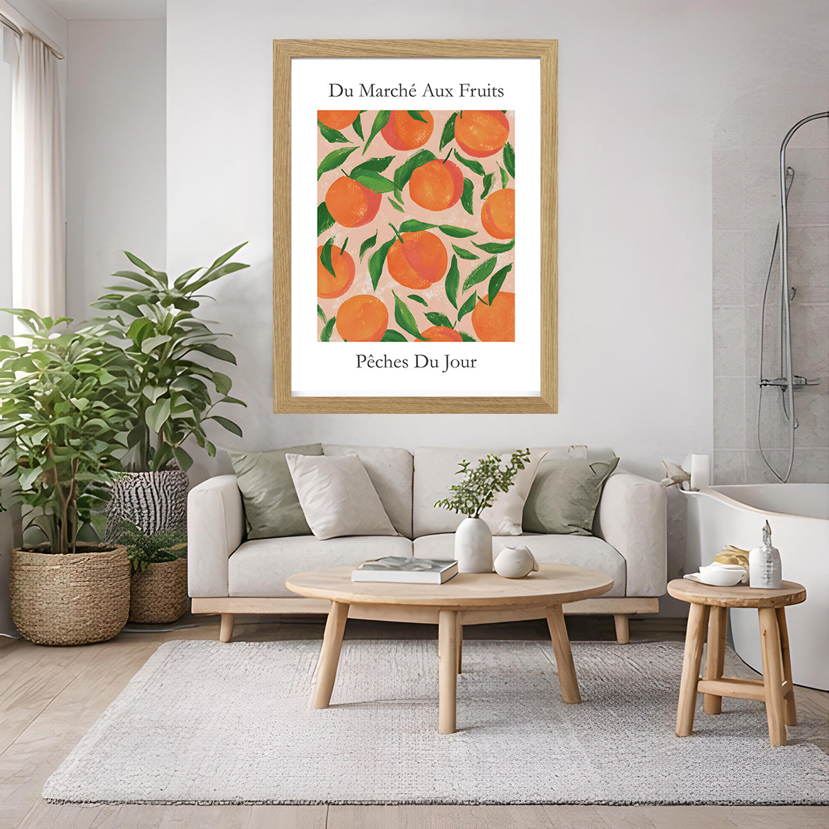 No.226 Peaches Art Print – French Fruit Kitchen Wall Decor (Peches du Jour)