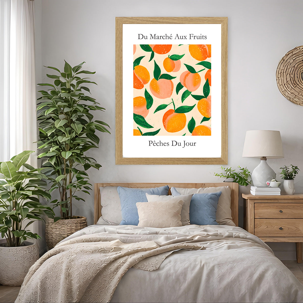 No.227 Peaches Art Print – French Fruit Kitchen Wall Decor (Peches du Jour)