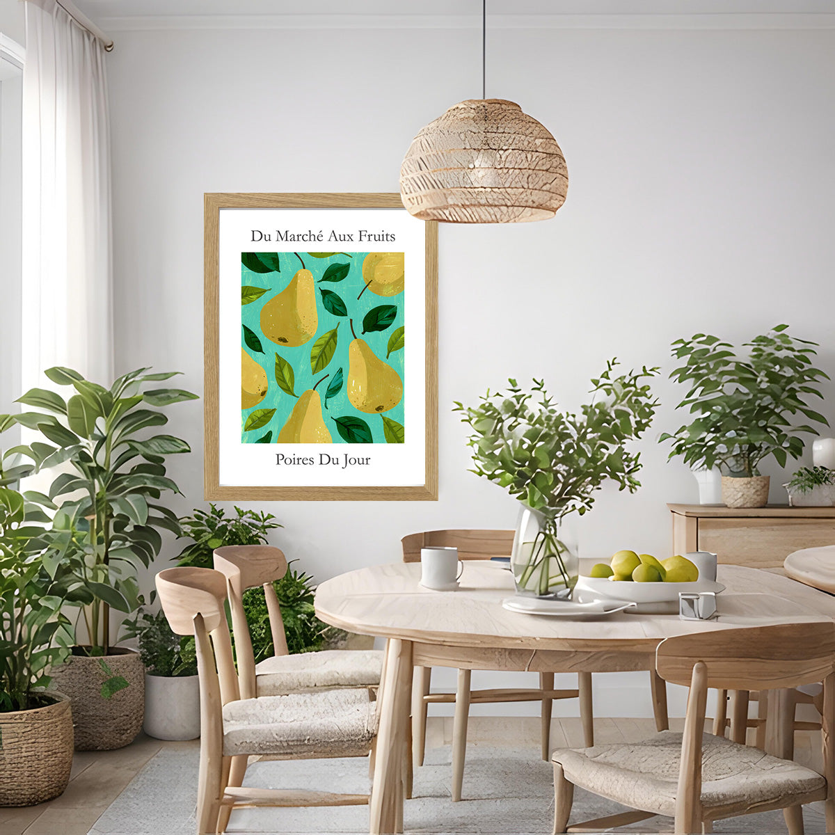 No.228 Pears Art Print – French Fruit Kitchen Wall Decor (Poires du Jour)