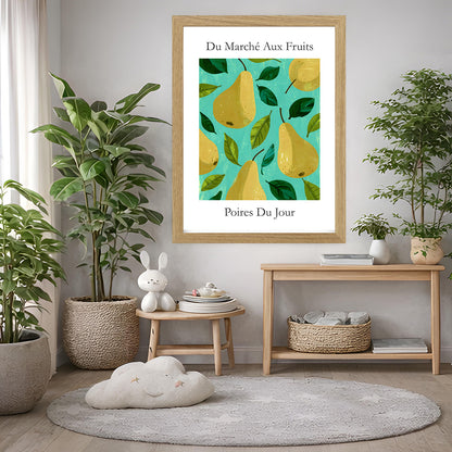 No.228 Pears Art Print – French Fruit Kitchen Wall Decor (Poires du Jour)