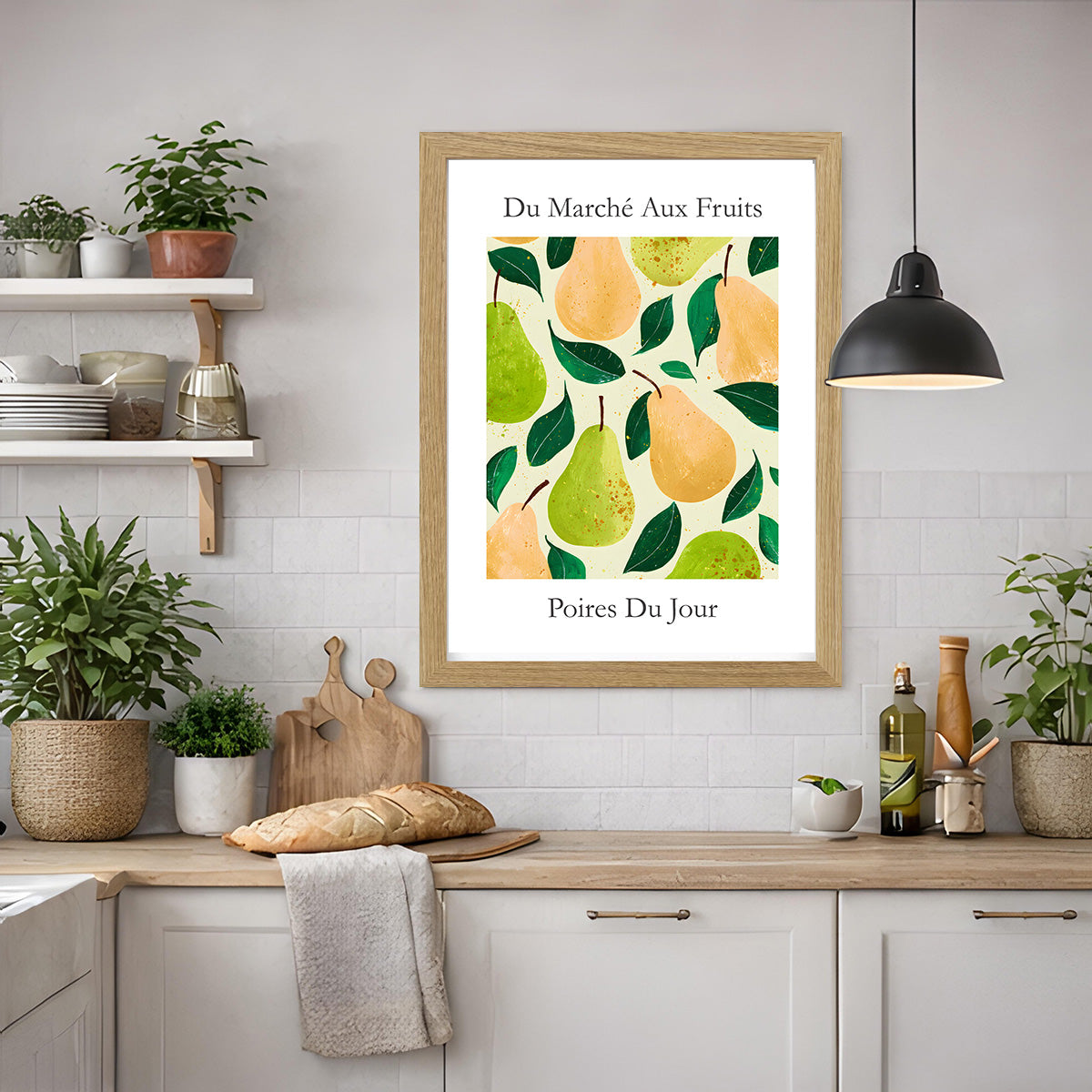 No.229 Pears Art Print – French Fruit Kitchen Wall Decor (Poires du Jour)