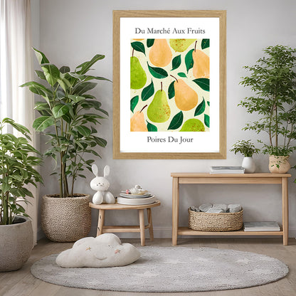 No.229 Pears Art Print – French Fruit Kitchen Wall Decor (Poires du Jour)