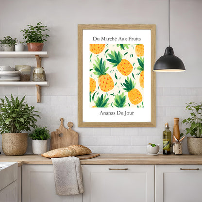 No.230 Pineapples Art Print – French Fruit Kitchen Wall Decor (Ananas du Jour)