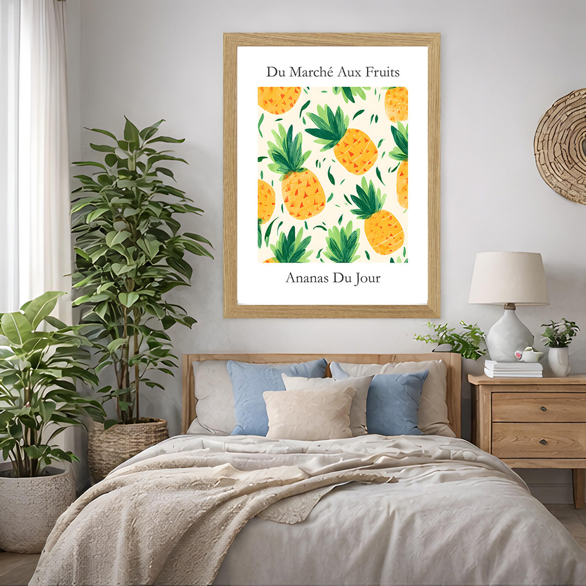 No.230 Pineapples Art Print – French Fruit Kitchen Wall Decor (Ananas du Jour)