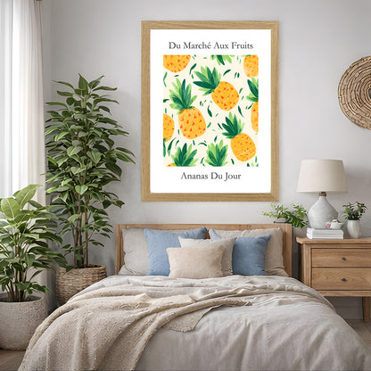 No.230 Pineapples Art Print – French Fruit Kitchen Wall Decor (Ananas du Jour)