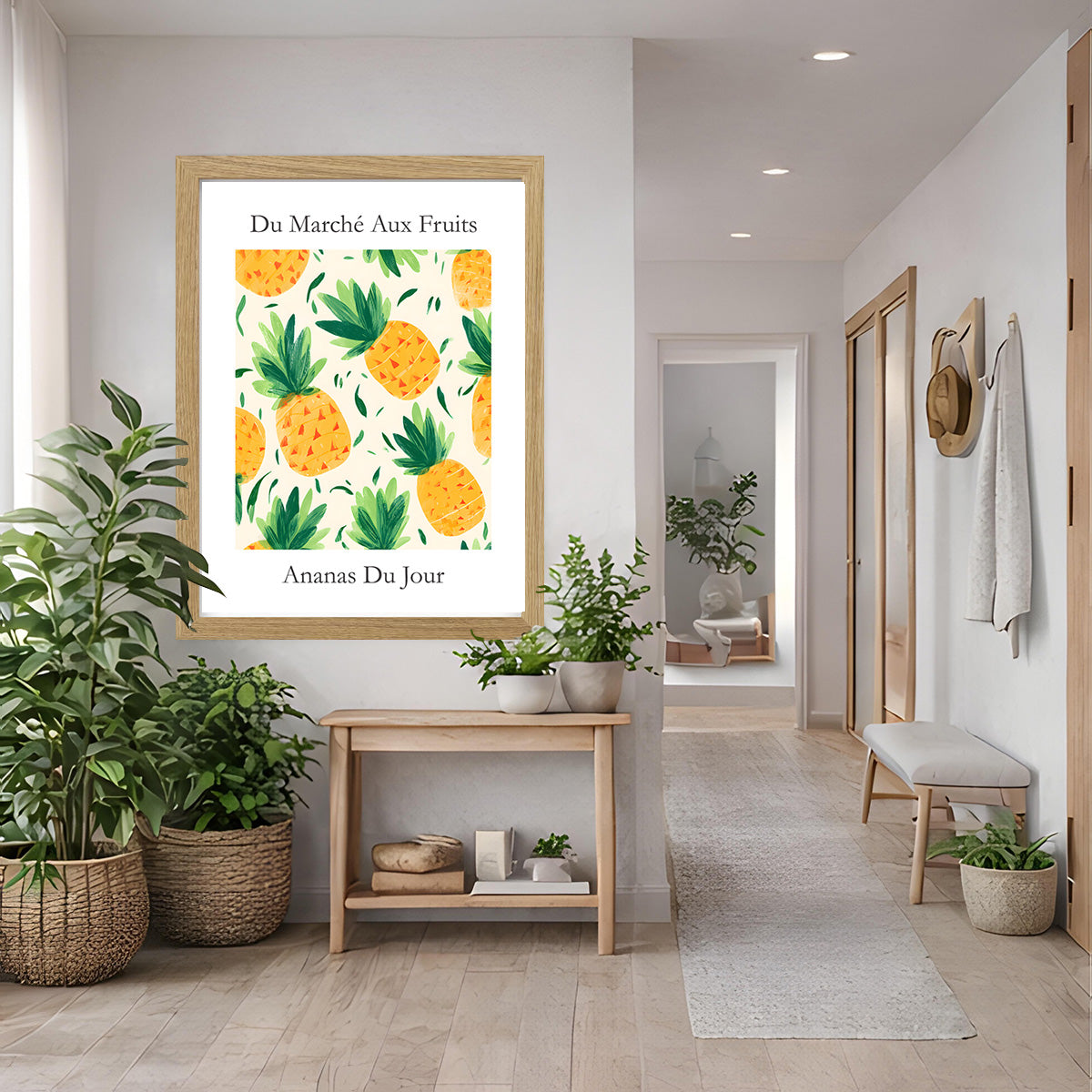 No.230 Pineapples Art Print – French Fruit Kitchen Wall Decor (Ananas du Jour)