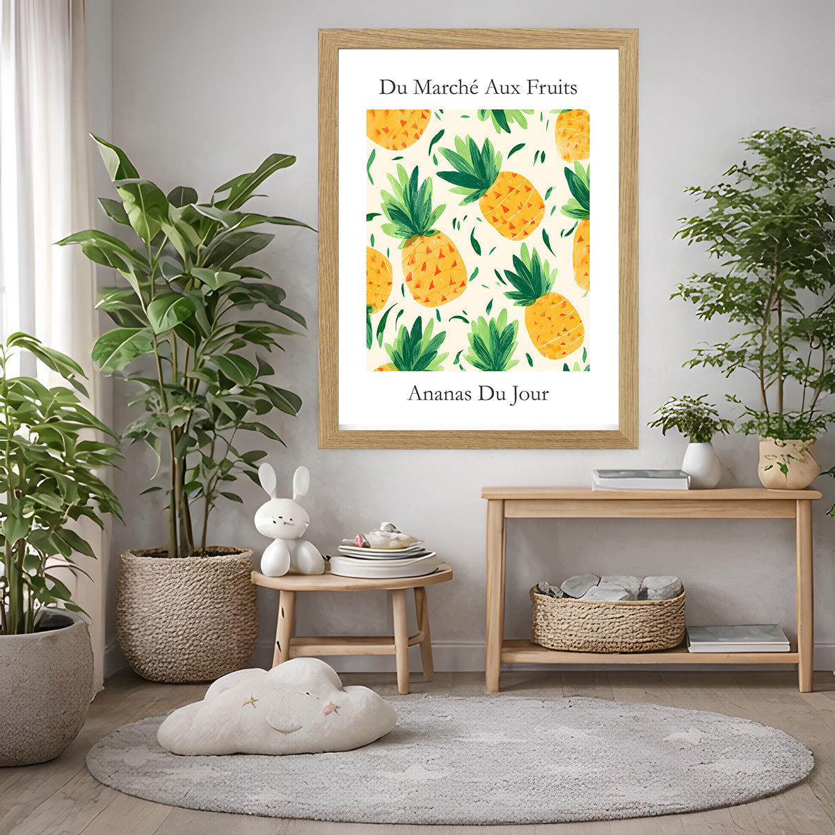 No.230 Pineapples Art Print – French Fruit Kitchen Wall Decor (Ananas du Jour)
