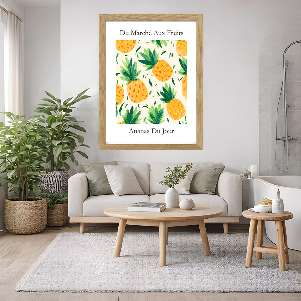 No.230 Pineapples Art Print – French Fruit Kitchen Wall Decor (Ananas du Jour)