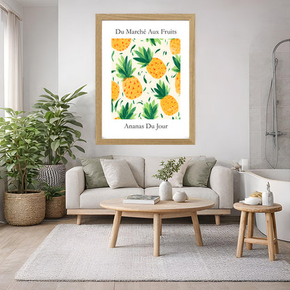 No.230 Pineapples Art Print – French Fruit Kitchen Wall Decor (Ananas du Jour)