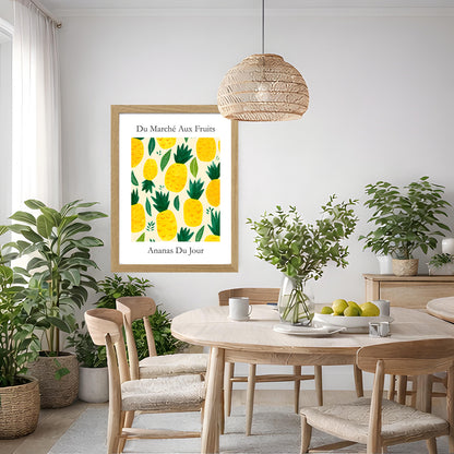 No.231 Pineapples Art Print – French Fruit Kitchen Wall Decor (Ananas du Jour)