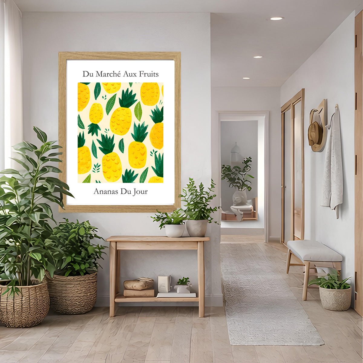 No.231 Pineapples Art Print – French Fruit Kitchen Wall Decor (Ananas du Jour)