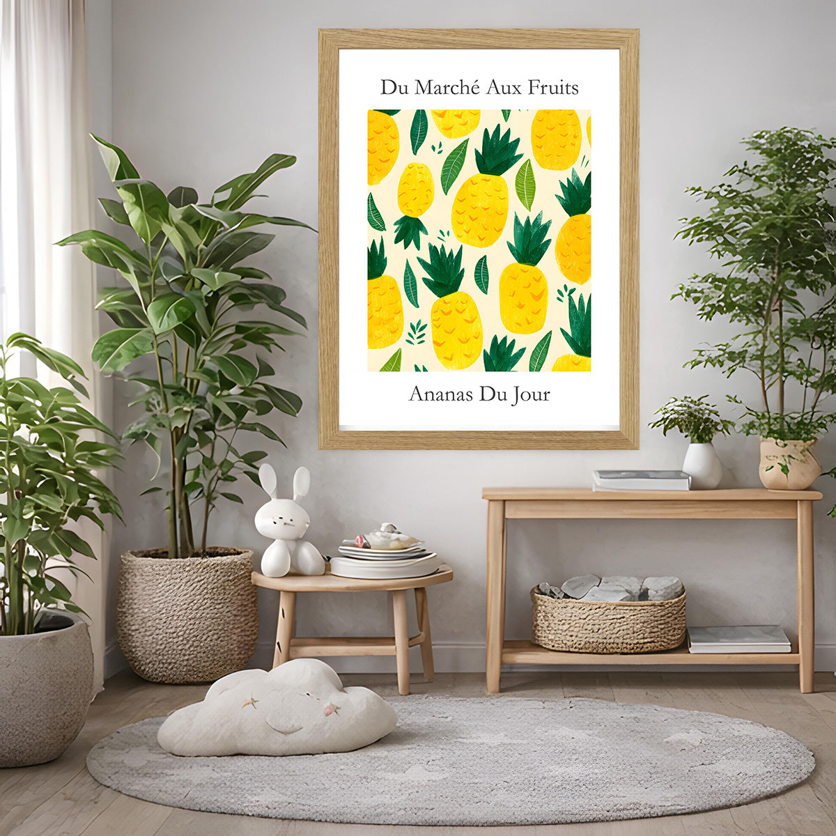 No.231 Pineapples Art Print – French Fruit Kitchen Wall Decor (Ananas du Jour)