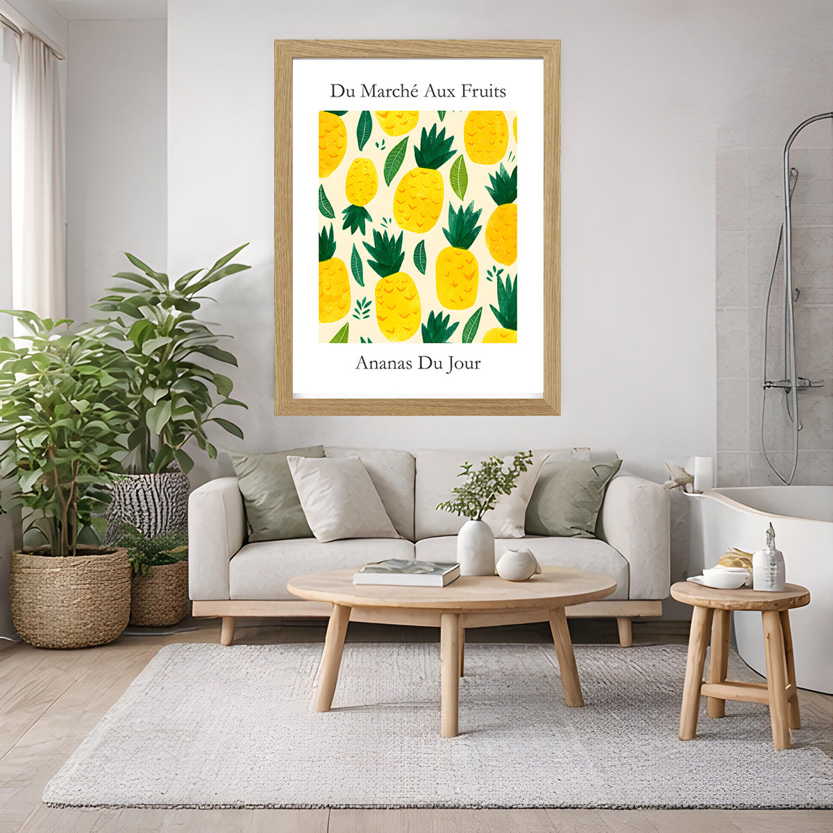 No.231 Pineapples Art Print – French Fruit Kitchen Wall Decor (Ananas du Jour)