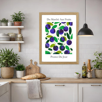 No.232 Plums Art Print – French Fruit Kitchen Wall Decor (Prunes du Jour)