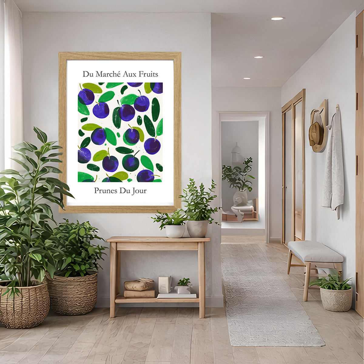 No.232 Plums Art Print – French Fruit Kitchen Wall Decor (Prunes du Jour)