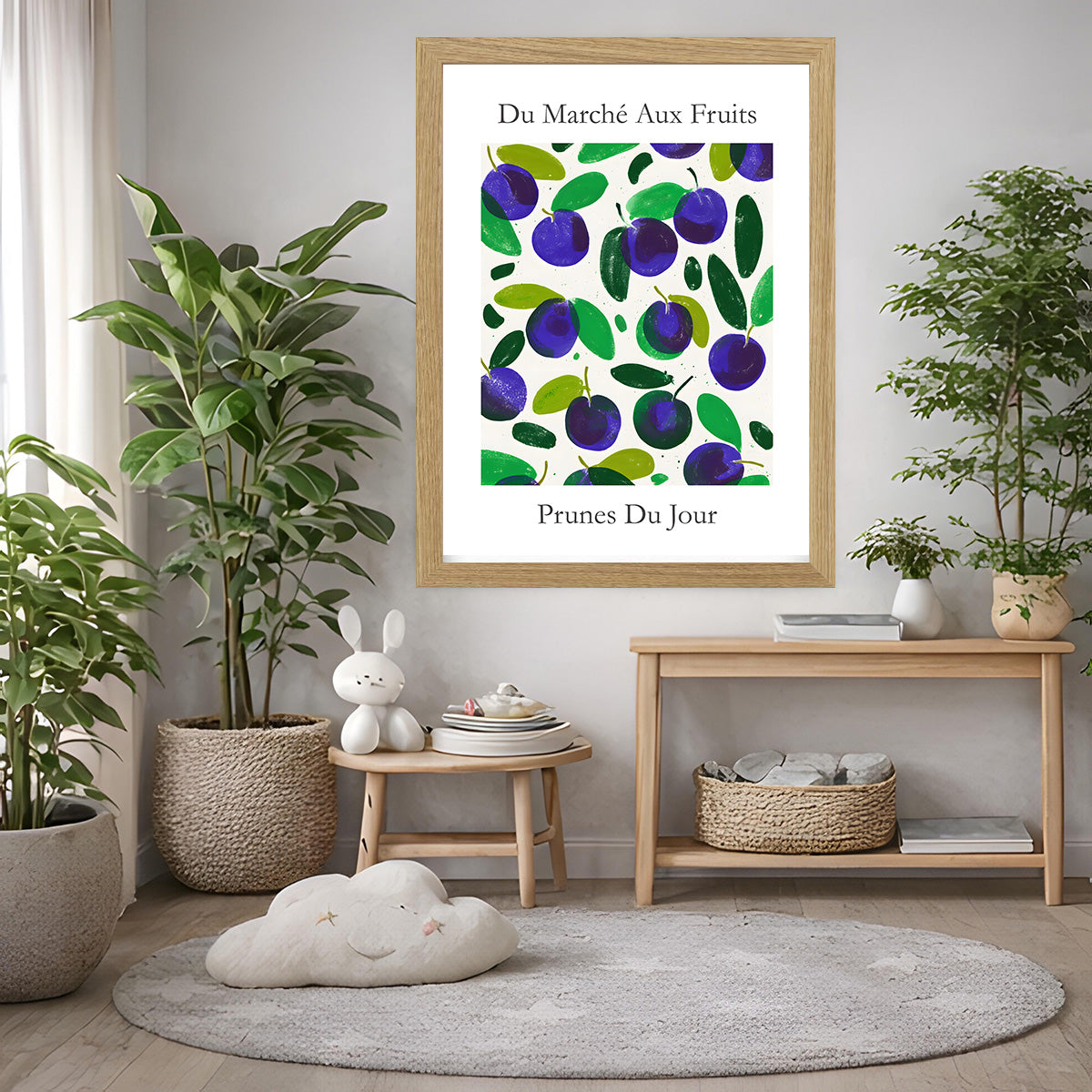 No.232 Plums Art Print – French Fruit Kitchen Wall Decor (Prunes du Jour)