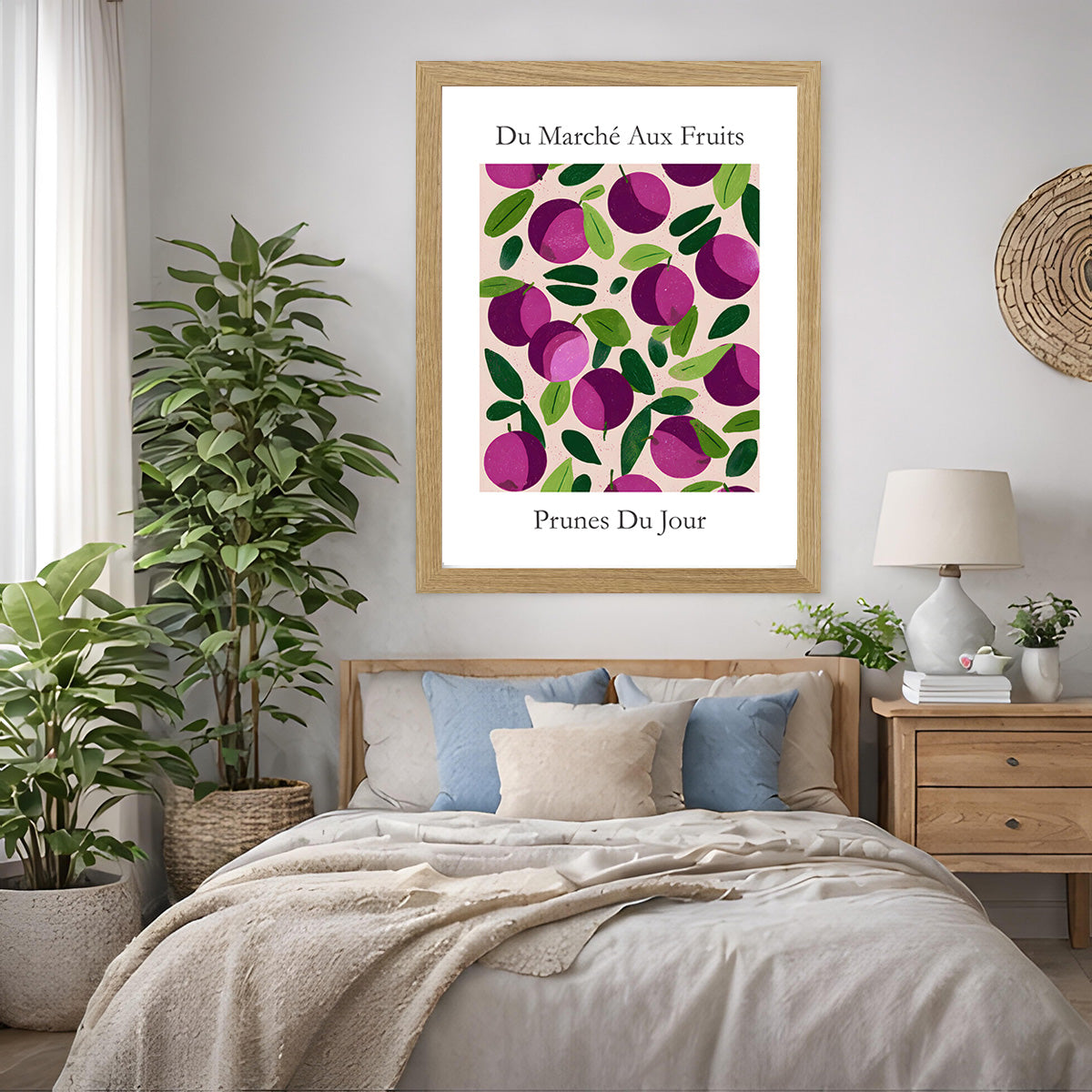 No.233 Plums Art Print – French Fruit Kitchen Wall Decor (Prunes du Jour)