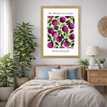 No.233 Plums Art Print – French Fruit Kitchen Wall Decor (Prunes du Jour)
