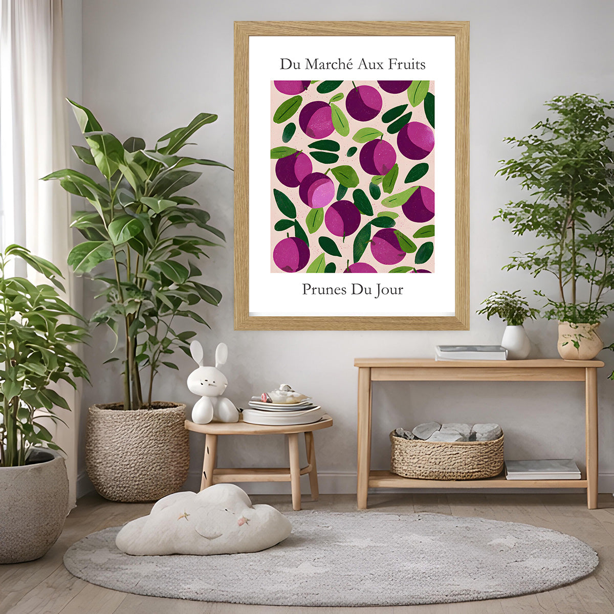 No.233 Plums Art Print – French Fruit Kitchen Wall Decor (Prunes du Jour)