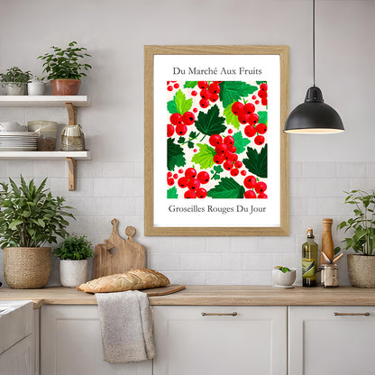 No.234 Redcurrants Art Print – French Fruit Kitchen Wall Decor (Groseilles Rouge)