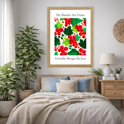 No.234 Redcurrants Art Print – French Fruit Kitchen Wall Decor (Groseilles Rouge)