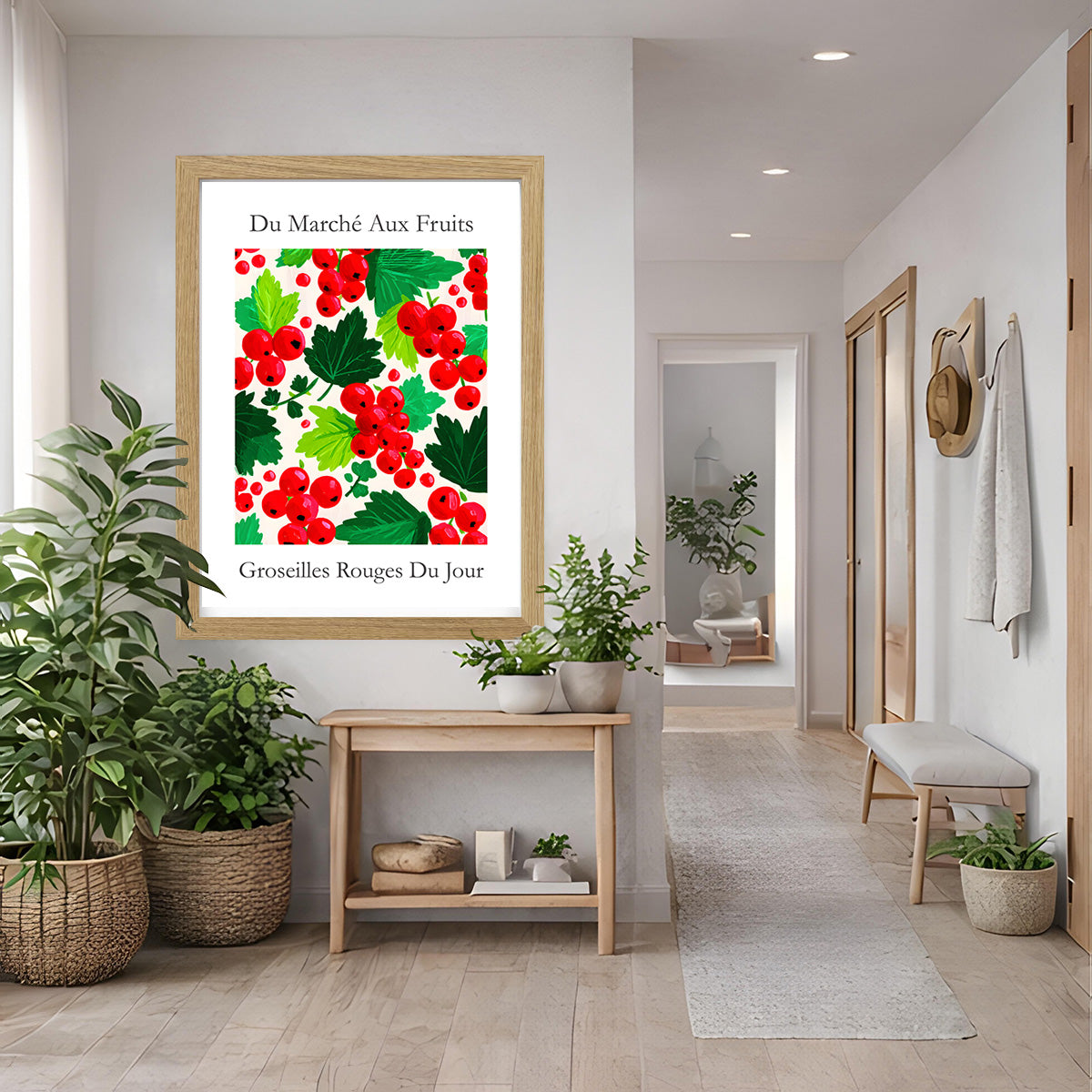 No.234 Redcurrants Art Print – French Fruit Kitchen Wall Decor (Groseilles Rouge)