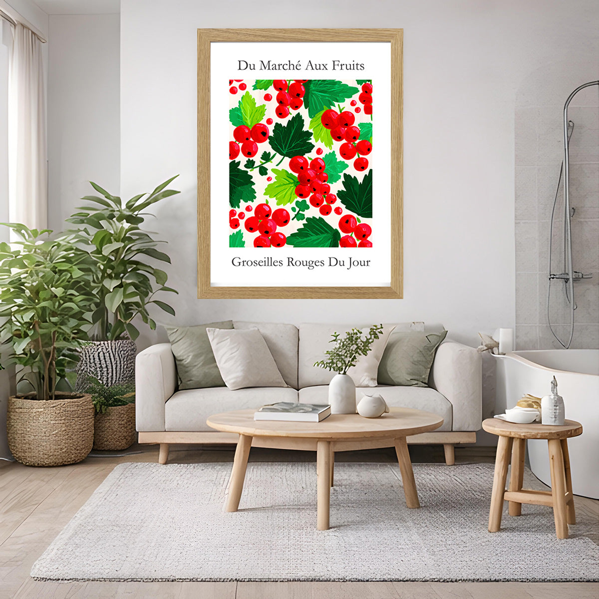 No.234 Redcurrants Art Print – French Fruit Kitchen Wall Decor (Groseilles Rouge)