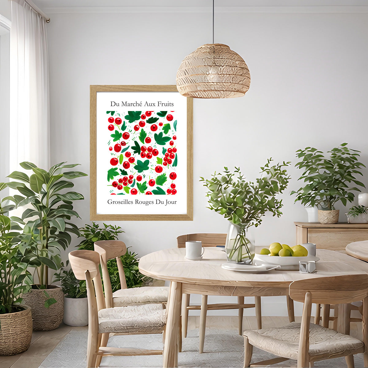 No.235 Redcurrants Art Print – French Fruit Kitchen Wall Decor (Groseilles Rouge)