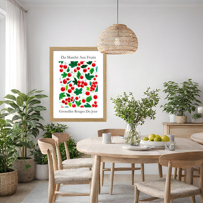 No.235 Redcurrants Art Print – French Fruit Kitchen Wall Decor (Groseilles Rouge)